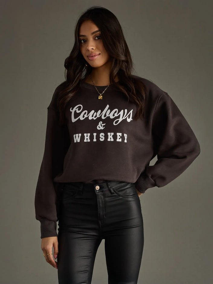 Cowboys & Whiskey Sweater charcoal