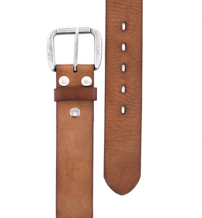 BED:STU Men's Hobo Belt - Distressed Leather, 45mm Wide, Interchangeable Buckle, Vintage Style