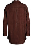 Mahi RF Leather Jacket | Brown back