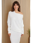 Ribbed Hem ASY Sweater Knit Top