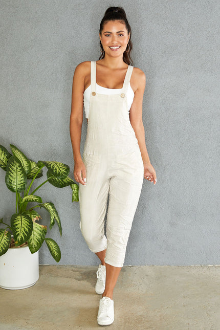 Ramona Comfy Crinkle Overall beige