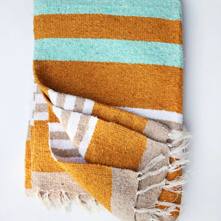 Tribe & True Handwoven Blanket - Poppy folded