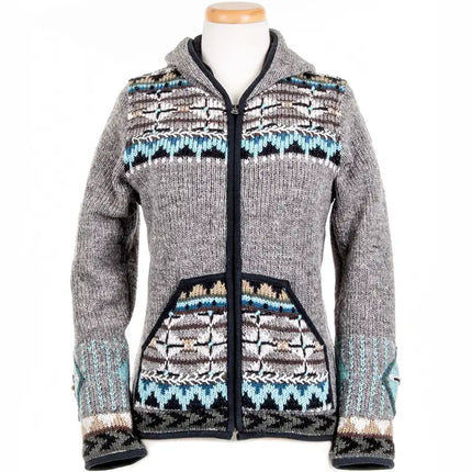 Dakotah Hooded Wool Sweater W Western Pattern