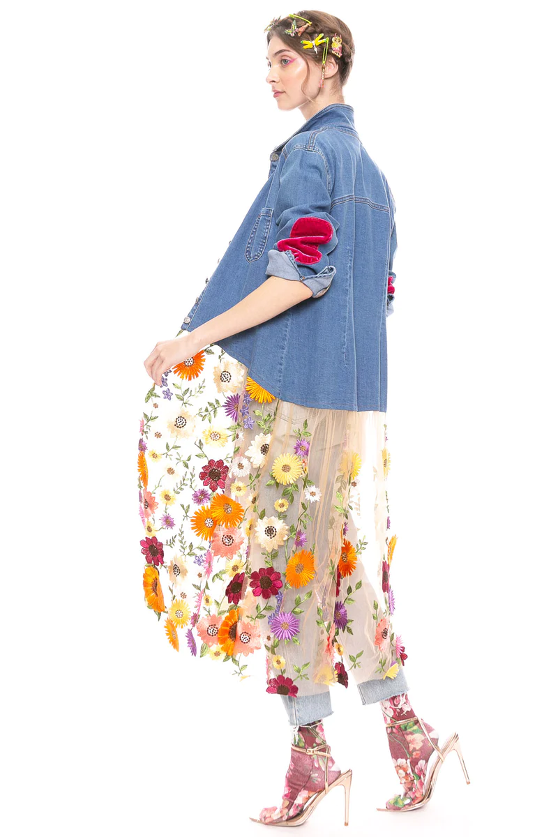 Aratta Shelly Denim Maxi Skirt | side