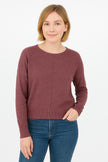 Natalie Round Neck Front Seam Sweater