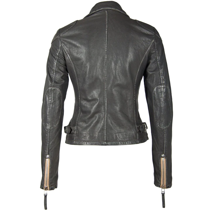 Sofia Women's Leather Jacket | Anthra back