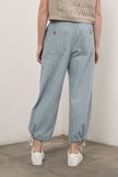 Lily Cargo Button Pants denim stripe back