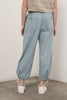 Lily Cargo Button Pants denim stripe back