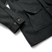 Filson Mackinaw Wool Cruiser Jacket - Charcoal sleeve detail