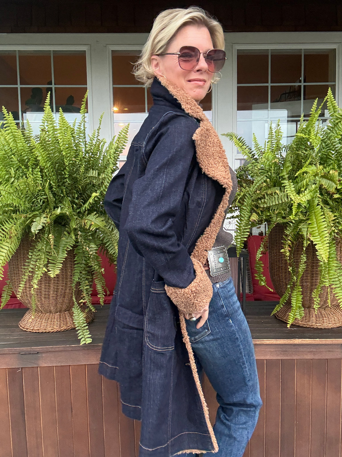 Gwen Sherpa Trimmed Jacket
