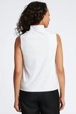 Tammy Knit-Woven Ruffle Collar Sleeveless Tank