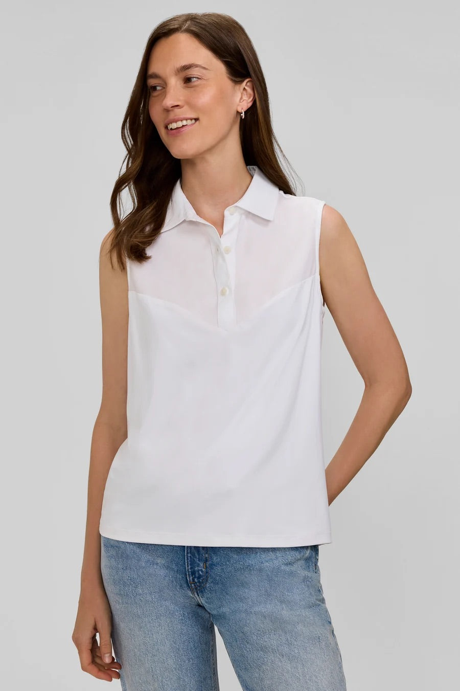 Ricki Knit Woven Layer Tank