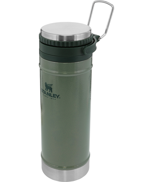 Stanley Classic Travel Mug French Press 16oz | Hammertone Green (Front - Closed)