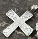 Paula Carvalho Single Charm - Medium Silver Dollar Cross