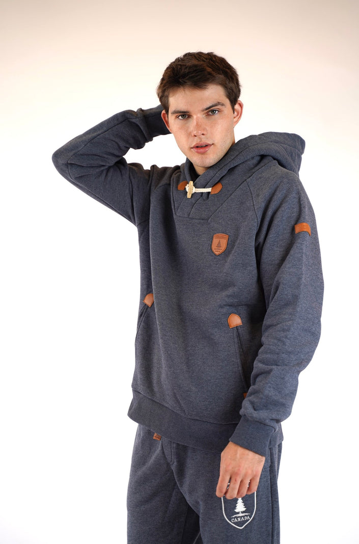 Wanakome Men's Aron Toggle Hoodie | Navy front