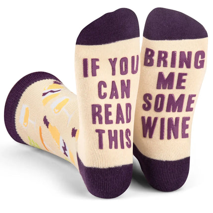 Fun Saying Socks Bring me wine feet