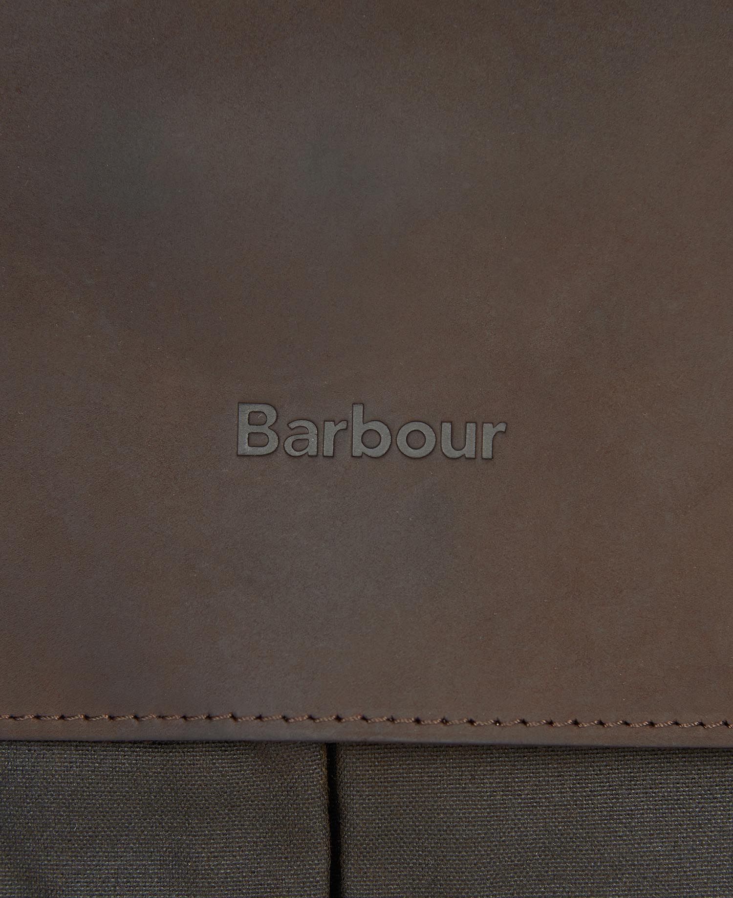 Barbour Wax Leather Briefcase Olive One Size logo