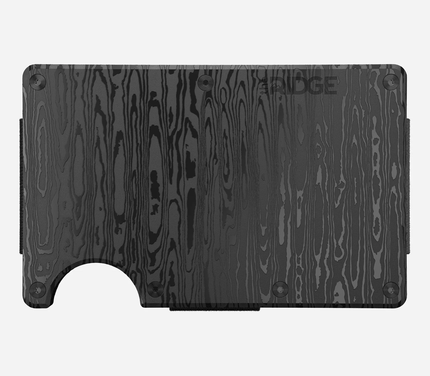 Ridge Wallet | Black Damascus - Both front