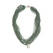 192-06-S Turq Crystal Necklace with Pearl