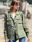 Ellie Lucky Me Embroidered Jacket | Olive Green