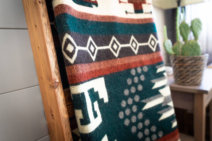 Andean Alpaca Wool Blanket | Evergreen