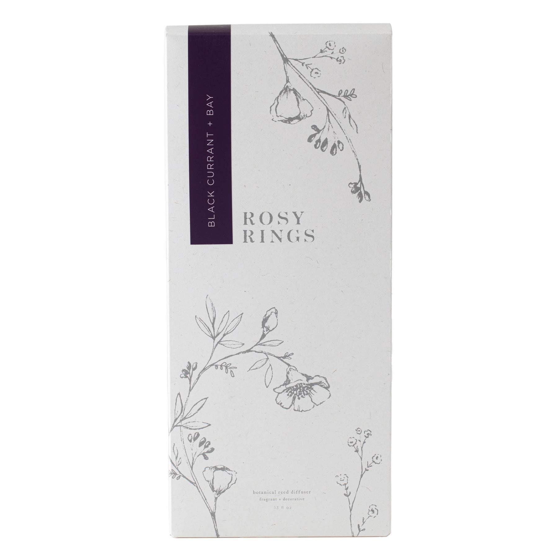 Rosy Rings Botanical Diffuser- Black Currant + Bay -Last 6-9 Months packaging