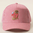 Dog Sitting  Seersucker Trucker Hat Red