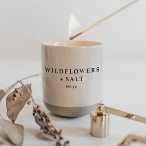 Wildflowers and Salt Soy Candle - Stoneware Jar- 12 oz in context
