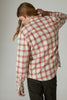 Plaid Chunky Twill Utility LS shirt | Red Multi Plaid back