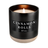 Sweet Water Decor Soy Candle Black Stoneware | Cinnamon Rolls front