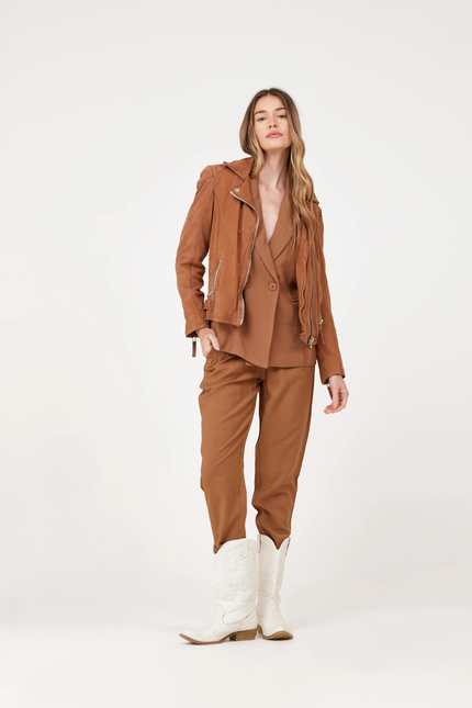 Karyn Women's Leather Jacket | Cognac