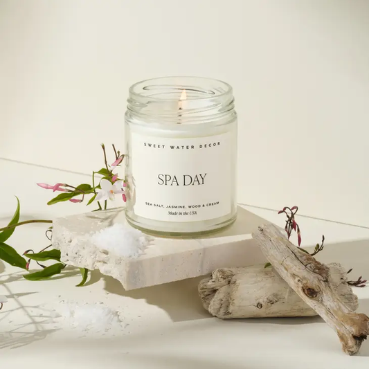 Spa Day Soy Candle - Clear Jar - 9 oz in context