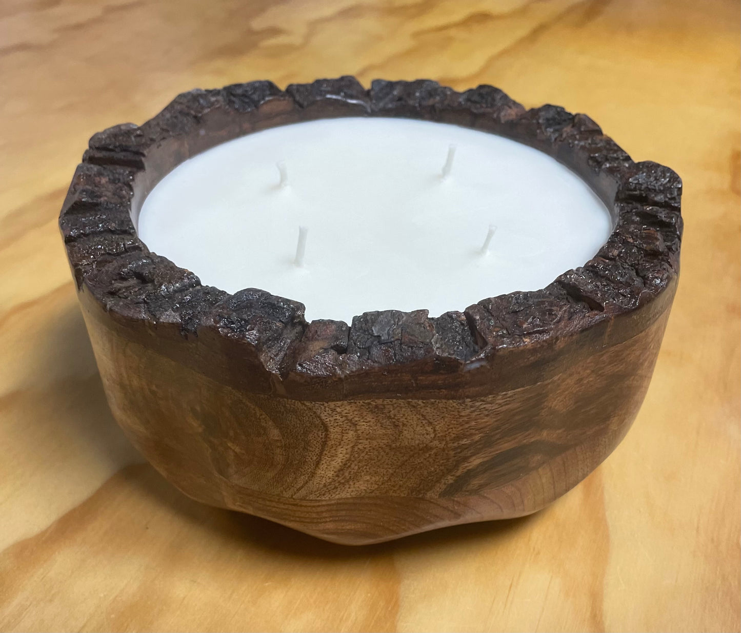 Himalayan Endurance Wood Bowl Candle 30oz | Tobacco Bark  profile