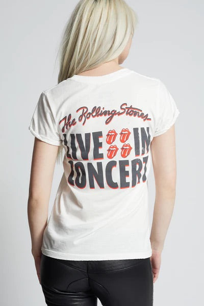 Recycled Karma Rolling Stones Live In Concert Tee - White (Back)