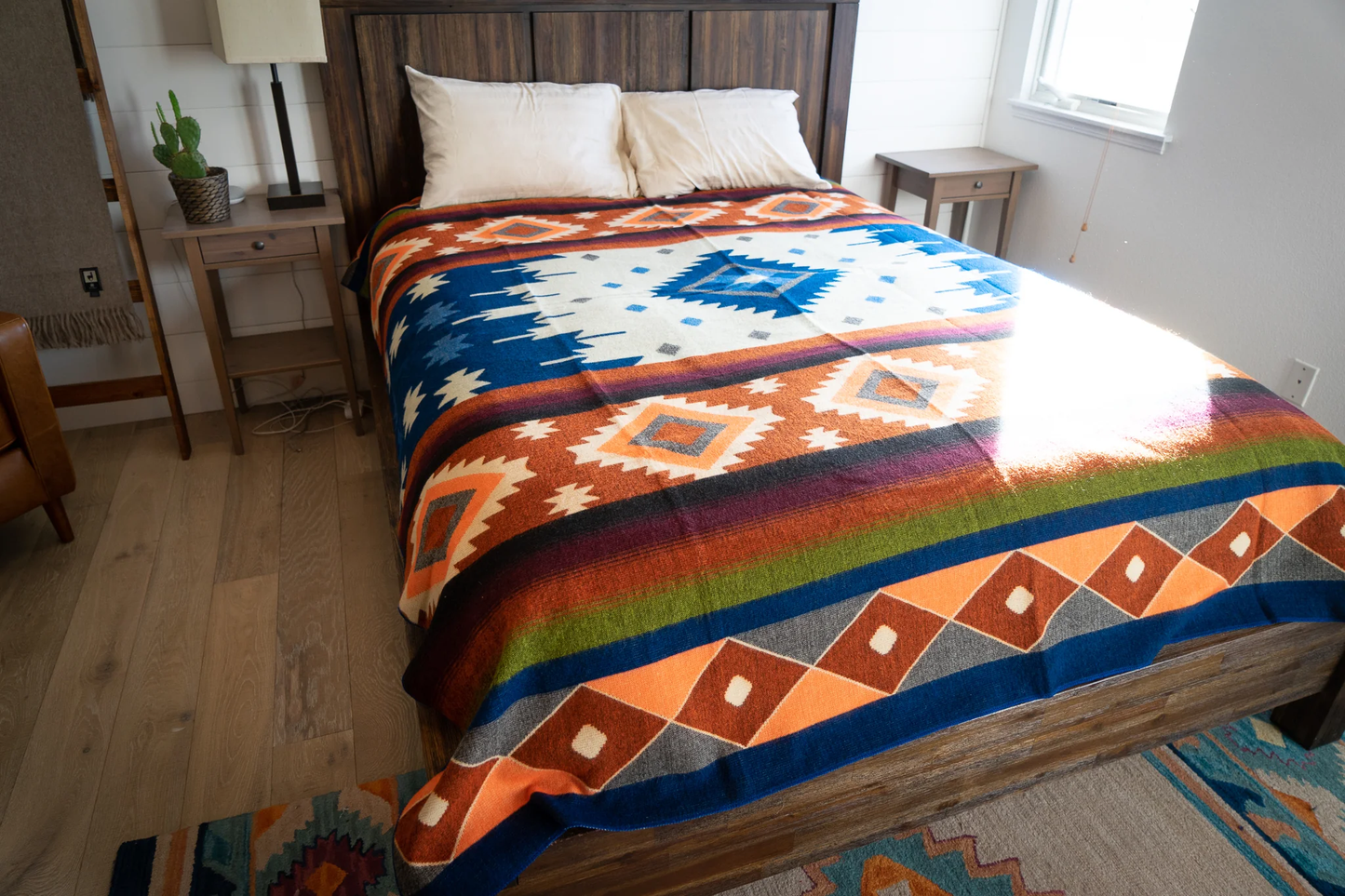 Andean Alpaca Wool Blanket | Moab - Orange 2