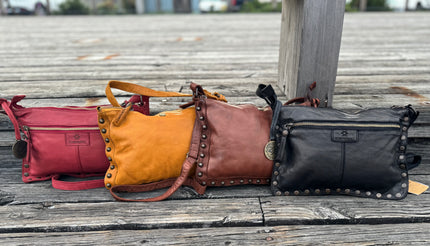 FINAL SALE |   Handbag, Metal Studded Sling Bag,Handcrafted Bag - Hawysia