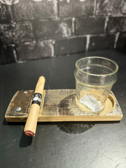 Barrel Stave Cigar Tray | Dark