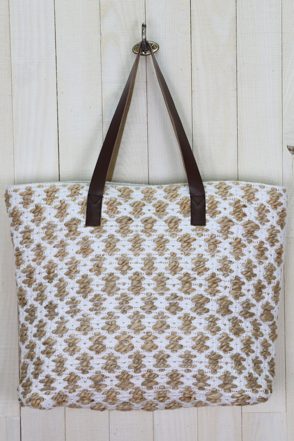 Large Hand Loomed Tote | Natural Combo 