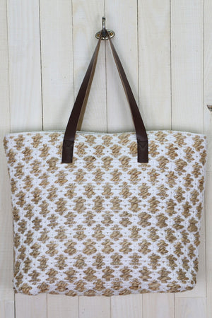 Large Hand Loomed Tote | Natural Combo 