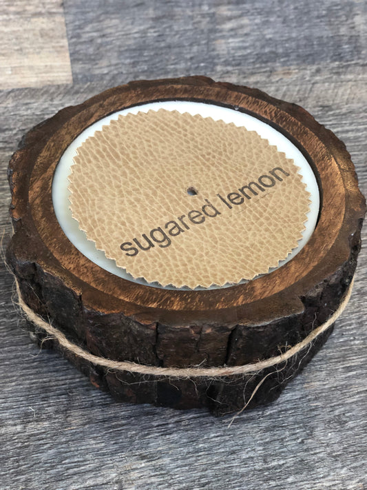 Himalayan Tree Bark Pot Candle - Medium - Sugared Lemon