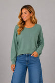 Natalie Round Neck Front Seam Sweater