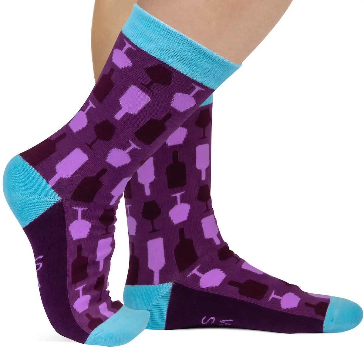 Fun Saying Socks Wine Snob side
