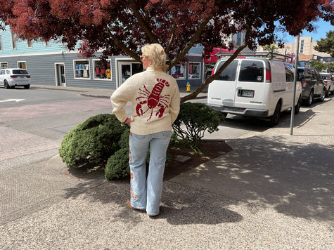 Varsity Chunky Lobster Cardigan