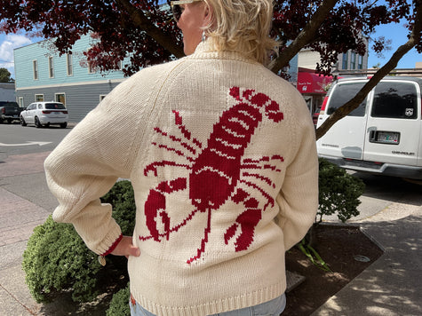 Varsity Chunky Lobster Cardigan