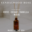 Sandalwood Rose Reed Diffuser - Amber Jar - 3.5 oz description