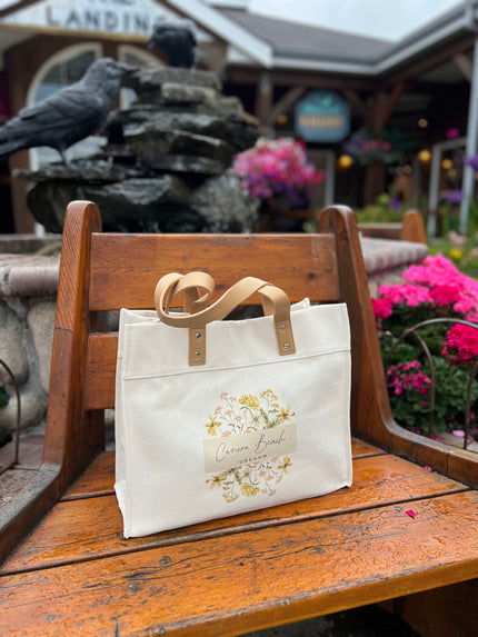 Wild Flower Cannon Beach Market Tote | Tan Handle