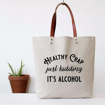 Healthy Crap Tote Bag display