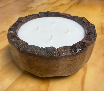 Himalayan Endurance Wood Bowl Candle 30oz | Grapefruit Pine profile