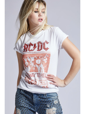 Recycled Karma AC/DC Highway to Hell | Studded White