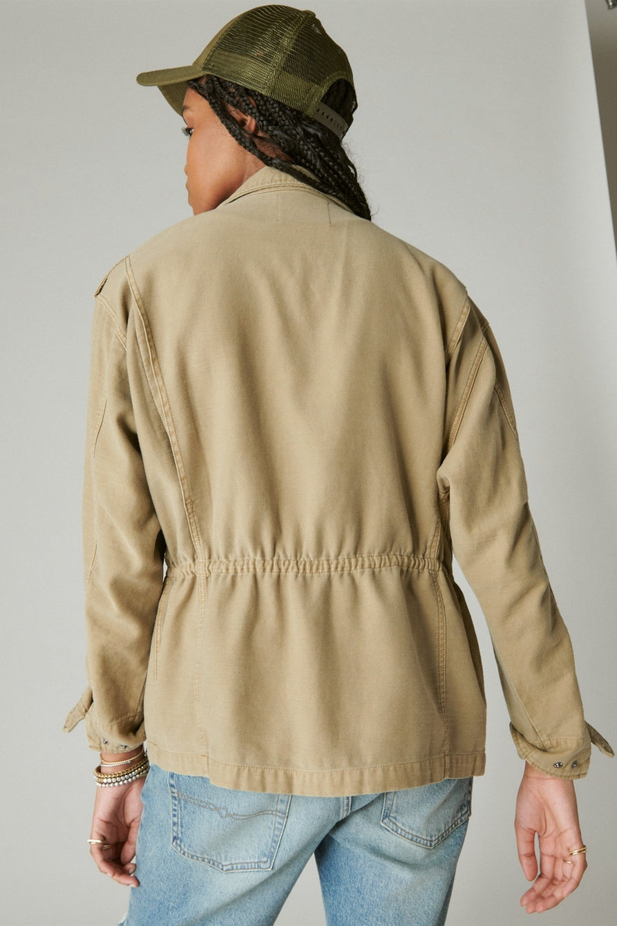 Lucky Brand Slub Twill Millitary Jacket  – Rachelle M. Rustic House Of  Fashion